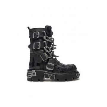 Ghete barbati  piele ecologica - negru - 46