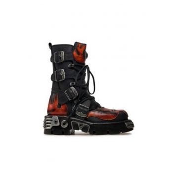 Ghete barbati  piele naturala - negru - 37