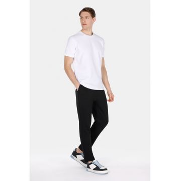 Pantaloni cu snur in talie si talie medie