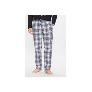 Pantaloni de pijama barbati -  303290429 - Bumbac - S INTL - Albastru