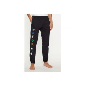 Pantaloni de pijama barbati -  303290566 - Bumbac - S INTL - Negru