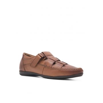 Sandale barbati -  5904862668093 - Maro - Piele naturala