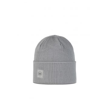 Caciula  crossknit tricotata - culoare gri deschis - pentru adulti - marime universala