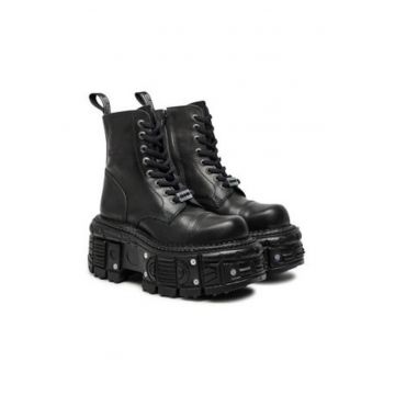 Ghete barbati  Piele naturala - Negru