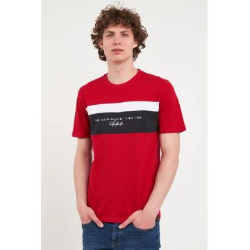 Kenvelo - Tricou barbat cu imprimeu (Marime: L - Culoare: WHITE PEPPER)