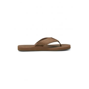 Papuci flip-flop din piele nabuc