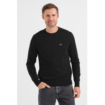 Pulover regular fit din amestec de lana