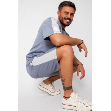 Set LeClub tricou oversized si pantalon scurt Duo Grey 15845