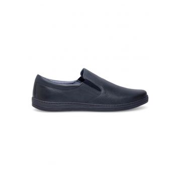 Tenisi barbati  din piele naturala - culoare bleumarin - Bleumarin
