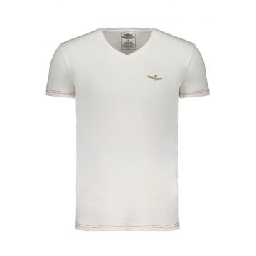 Tricou barbati -  95% bumbac - 5% elastan - Alb - SCOTI004J508