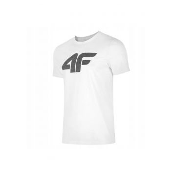 Tricou barbati M1844 -  bumbac - alb - bumbac/elastan
