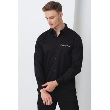 Camasa regular fit cu logo brodat