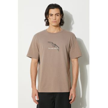 Filling Pieces tricou din bumbac Handshake barbati, culoarea bej, cu imprimeu, 74413631407