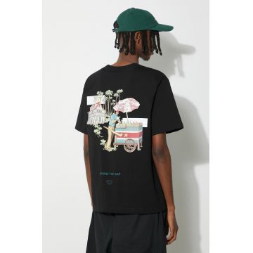 Filling Pieces tricou din bumbac Ice Vendor culoarea negru, cu imprimeu, 74434011861