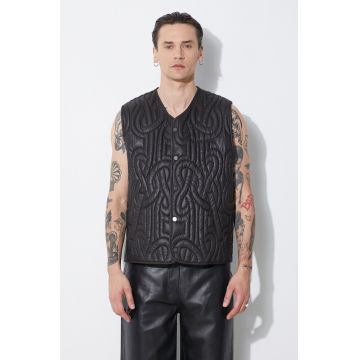 Filling Pieces vesta barbati, culoarea negru, de tranzitie, 72416961861