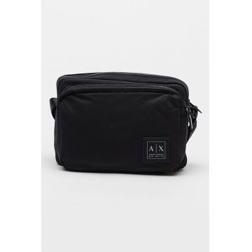 Geanta crossbody cu logo aplicat