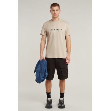 Pantaloni cargo scurti din bumbac organic cu talie elastica