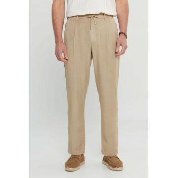Pantaloni din lyocell cu cordon in talie