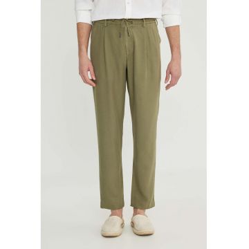 Pantaloni din lyocell cu cordon in talie