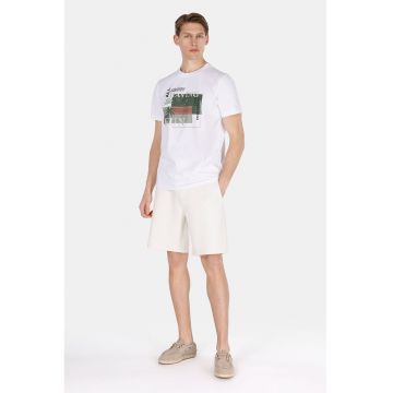 Pantaloni scurti din amestec de bumbac cu snur