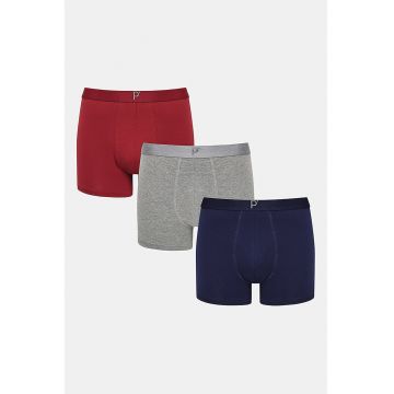 Set de boxeri cu model uni - 3 perechi