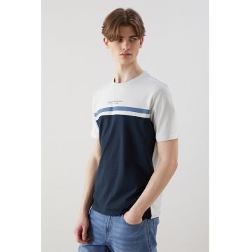 Tricou colorblock de bumbac