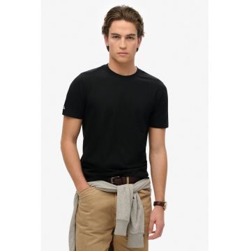 Tricou din bumbac cu decolteu la baza gatului
