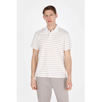 Tricou polo cu dungi
