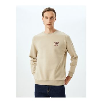 Bluza de trening din amestec de bumbac cu imprimeu grafic pe partea din spate