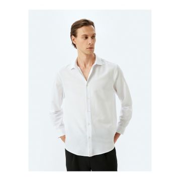 Camasa relaxed fit din amestec de bumbac