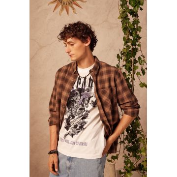 Medicine tricou din bumbac culoarea alb, cu imprimeu