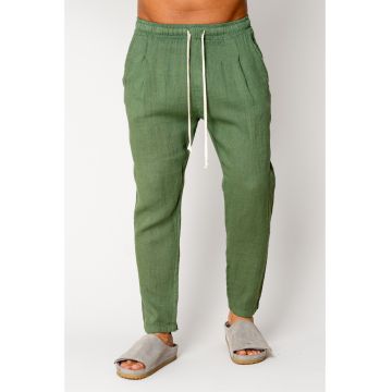 Pantaloni lung din IN cu snur Green 17548