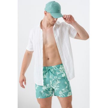 Pantaloni scurti de baie cu imprimeu floral