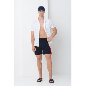 Pantaloni scurti de baie cu logo si talie elastica