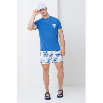 Pantaloni scurti de baie cu model si buzunare laterale