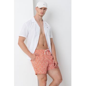 Pantaloni scurti de baie cu model si buzunare laterale