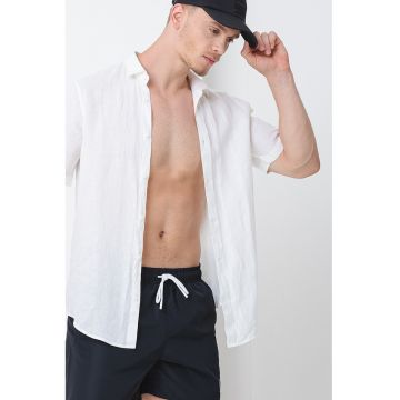 Pantaloni scurti de baie cu snur de ajustare si detaliu logo
