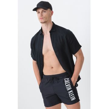 Pantaloni scurti de baie cu snur si logo