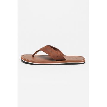 Papuci flip-flop cu imprimeu logo