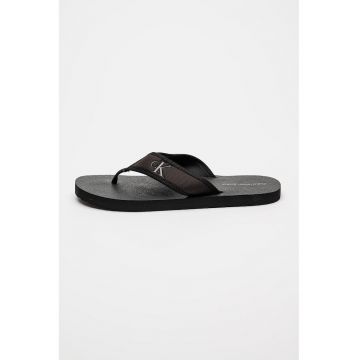 Papuci flip-flop din bumbac cu talpa plata