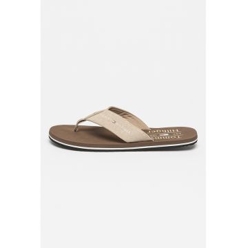 Papuci flip-flop din in cu logo