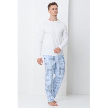 Pijama de bumbac organic cu pantaloni lungi