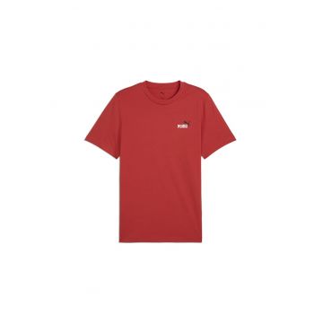 Tricou de bumbac cu decolteu la baza gatului