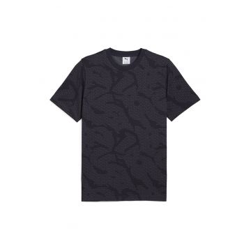 Tricou din bumbac cu decolteu la baza gatului