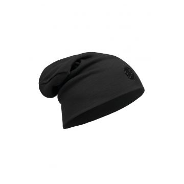Caciula  din lana heavyweight loose solid black pentru adulti