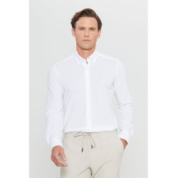 Camasa din amestec de bumbac slim fit