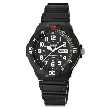 Ceas barbatesc  MRW-200H-1BVEG - analog - data - rezistent la apa - negru - 42mm
