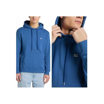 Hanorac Barbati -  Hanorac Simplu - XL INTL - Albastru - Regular Fit - 100% Bumbac - 2 Buzunare - Inchidere Fara