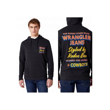 Hanorac Barbati -  Hoodie - Negru - Regular Fit - Fara Inchidere - 100% Bumbac - 2 Buzunare