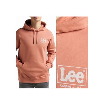Hanorac Barbati -  Logo Loose Hoodie - Portocalie - Croi 100% Bumbac - 2 Buzunare - Inchidere Fara